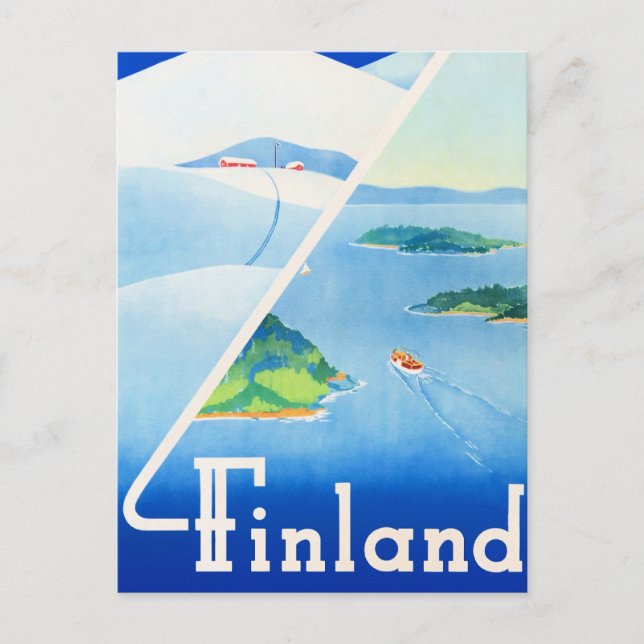 Postal Finlandia, Verano e Invierno, (Anverso)