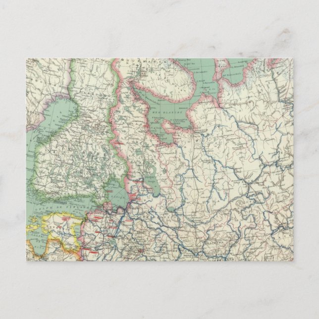 Postal Finlandia y Rusia (Anverso)