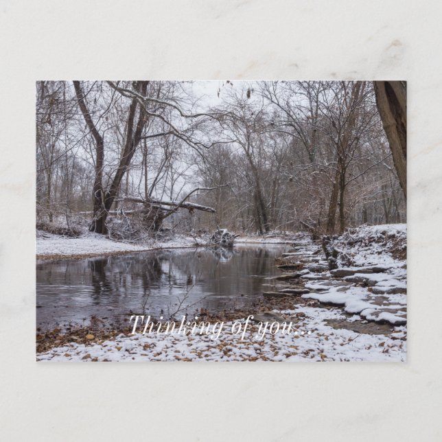 Postal Finley Invierno Nieve Pensando en Ti (Anverso)