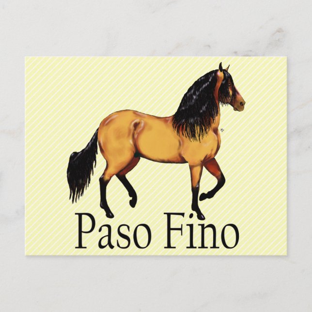 Postal Fino de Paso de Paso de Buckskin (Anverso)