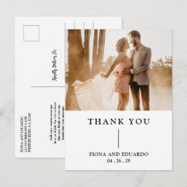 Postal Fiona Foto Monograma Negrita Boda Moderna