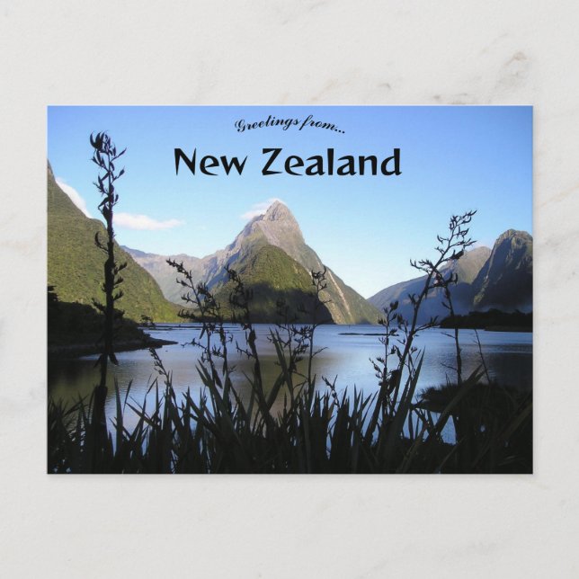 Postal Fiordland Nueva Zelanda (Anverso)