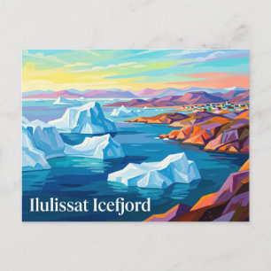 Postal Fiordo de hielo de Ilulissat Groenlandia