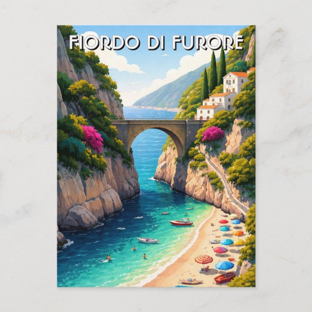 Postal Fiordo di Furore Italia (Anverso)