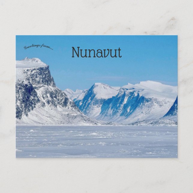 Postal Fiordo Pang Nunavut Canadá (Anverso)