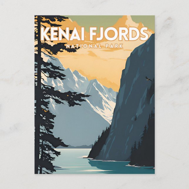 Postal Fiordos de Kenai (Anverso)