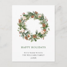 Fir Wreath Cones Pine Fir Feliz Navidad