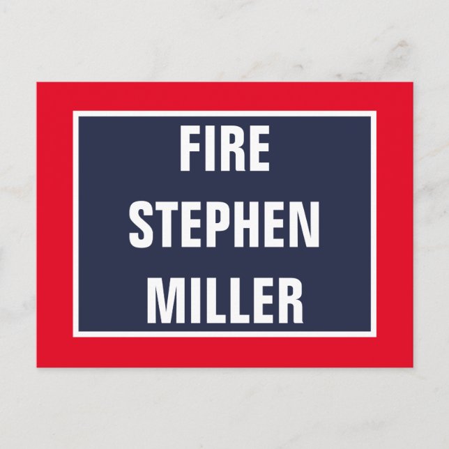 Postal Fire Stephen Miller White House Advisor (Anverso)