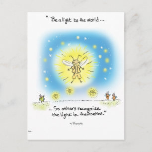 Postal Firefly de Yogi "Sé una luz para el mundo"
