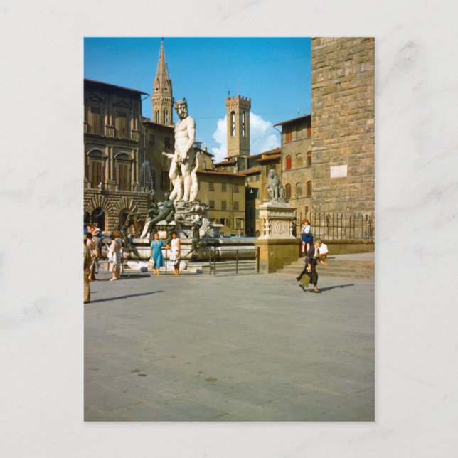 Postal Firenze, Estatua de David por Miguel Ángel (Anverso)