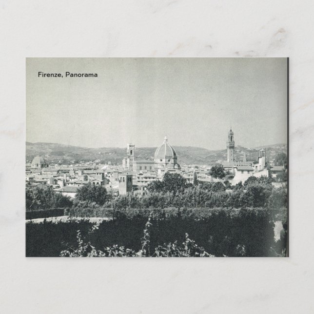 Postal Firenze, Florencia, Panorama (Anverso)