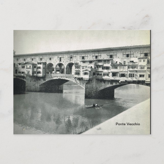 Postal Firenze, Florencia, Ponte Vecchio (Anverso)