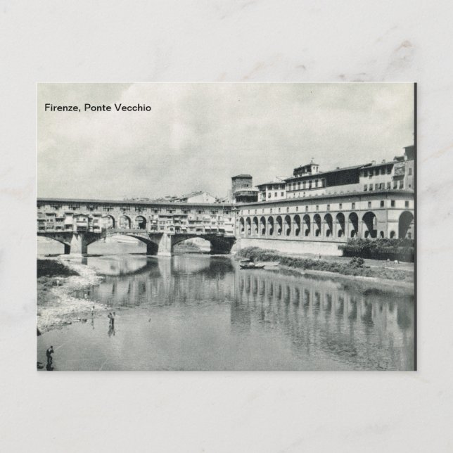 Postal Firenze, Florencia,    Ponte Vecchio (Anverso)