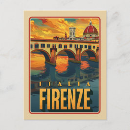 Postal Firenze, Italia Vintage