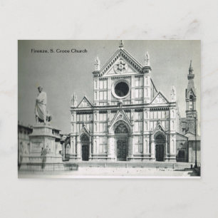 Postal Firenze, S. Croce Church, Italia