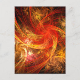 Postal Firestorm Nova Abstract Art Postcard