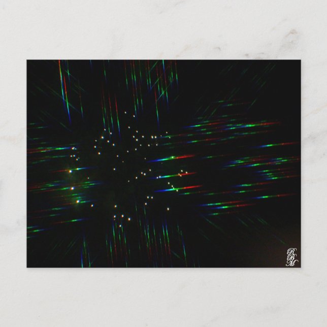 Postal Fireworks Through 3D Glasses 3  (Anverso)