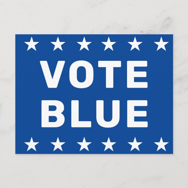 Postal Firma azul de voto (Anverso)