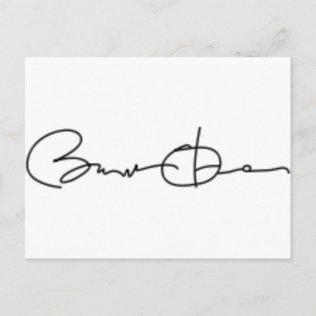Postal Firma de Barack Obama (Anverso)