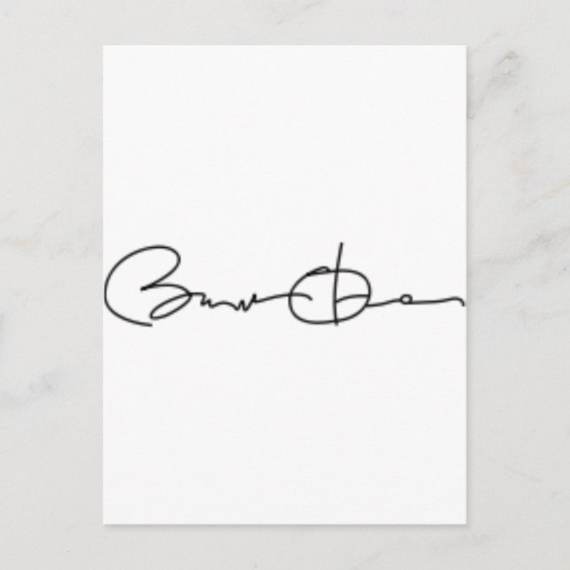 Postal Firma de Barack Obama (Anverso)