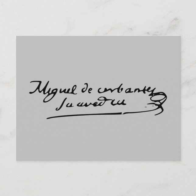 Postal Firma de Cervantes (Anverso)