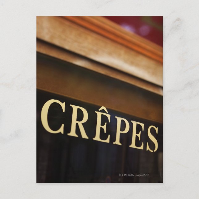 Postal Firma de crepes, París (Anverso)