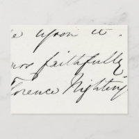Firma de Florence Nightingale