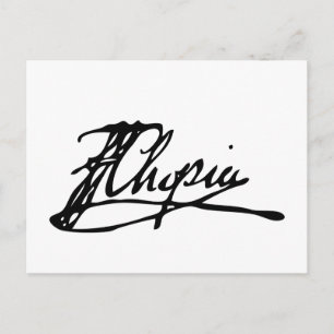 Postal Firma de Frédéric Chopin
