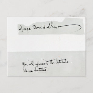 Postal Firma de George Bernard Shaw