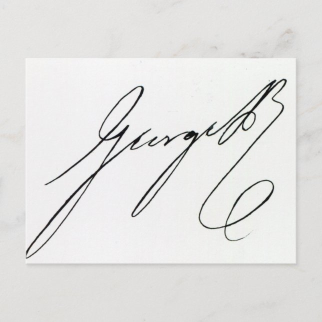 Postal Firma de George IV (Anverso)