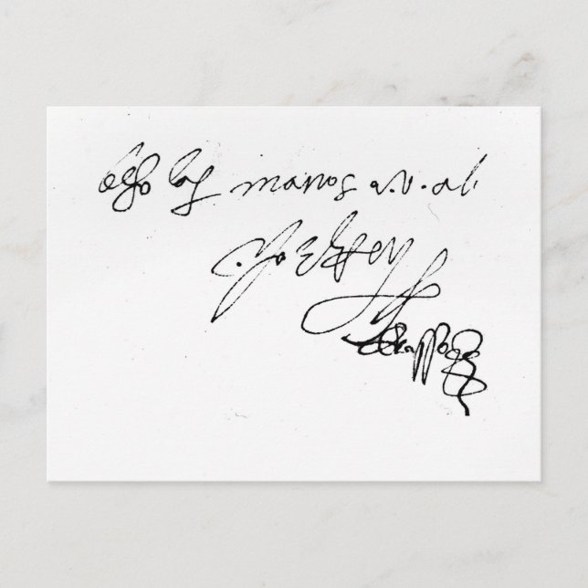 Postal Firma de Lady Jane Gray (Anverso)