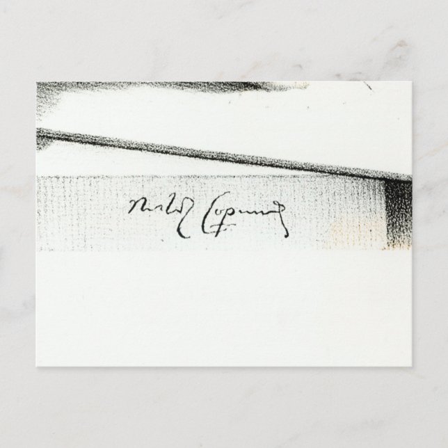 Postal Firma de Nicolaus Copernicus (Anverso)