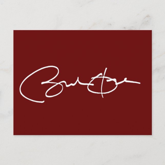 Postal Firma de Obama (Anverso)