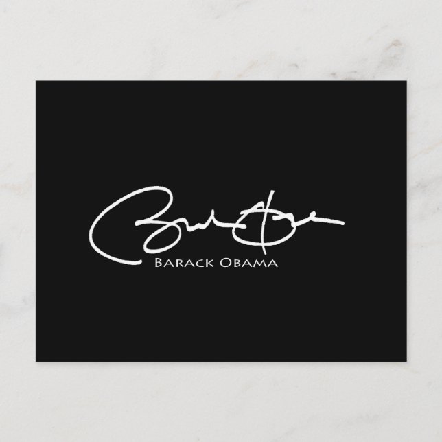 Postal Firma de Obama (Anverso)
