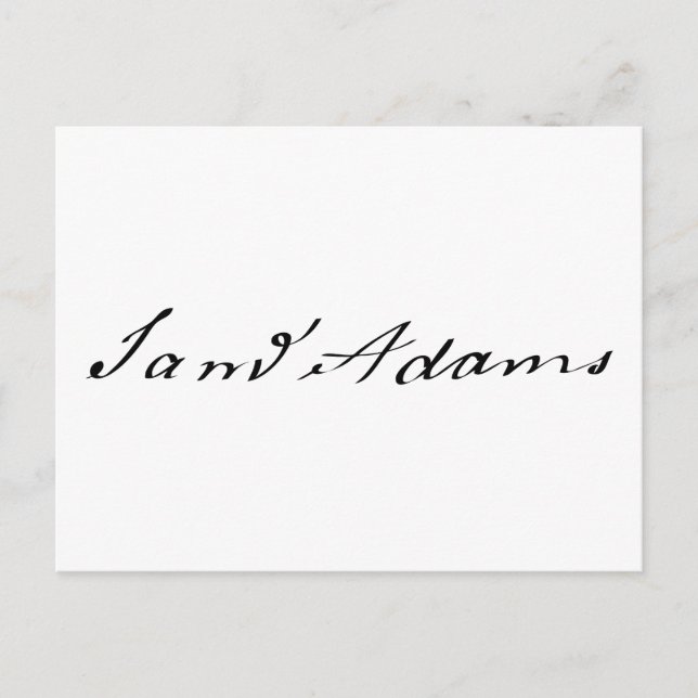 Postal Firma de Sam Adams (Anverso)