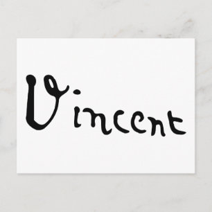 Postal Firma de Vincent Van Gogh