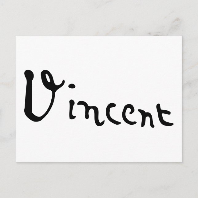 Postal Firma de Vincent Van Gogh (Anverso)
