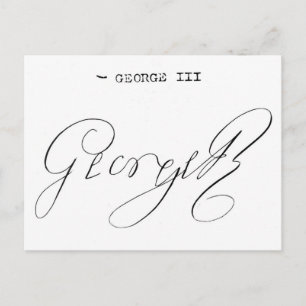 Postal Firma del Rey Jorge III