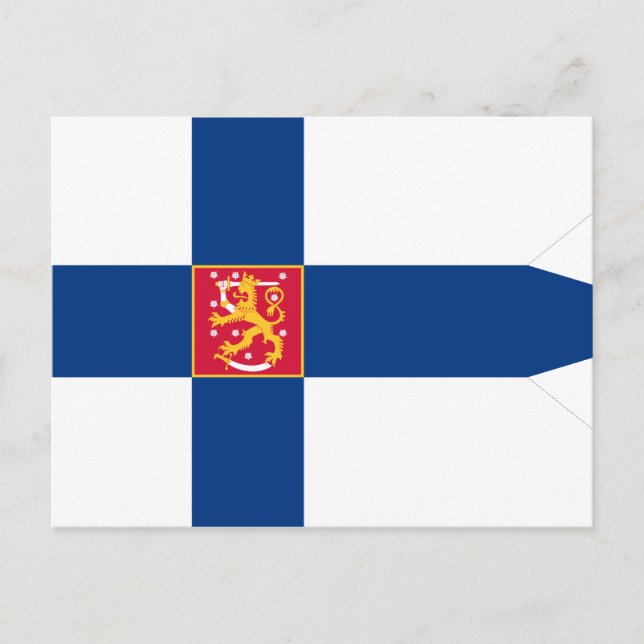 Postal Firma naval De Bandera De Finlandia (Anverso)