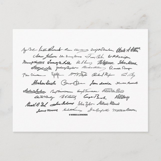 Postal Firmas presidenciales (Presidentes de los Estados  (Anverso)