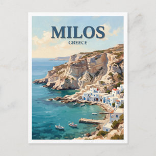 Postal Firopotamos Milos Grecia