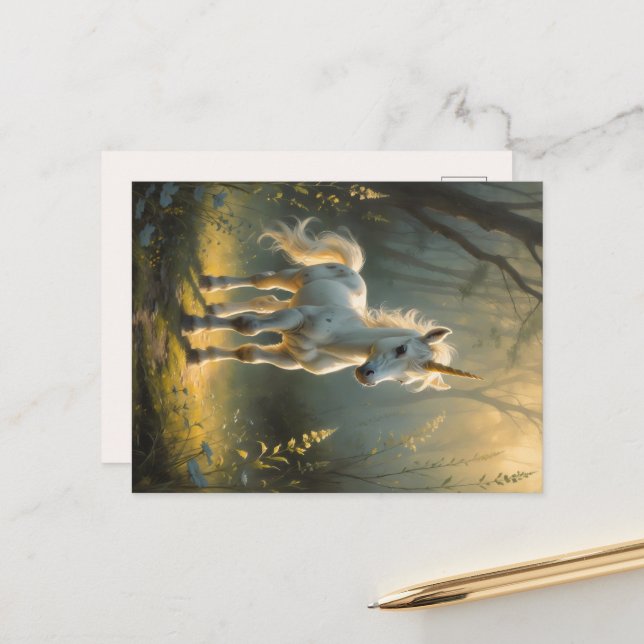 Postal First Light Kin Unicorn Postcard (Anverso/Reverso In Situ)