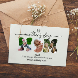 Postal First Mother's Day 3 Photos Collage Mom cut out