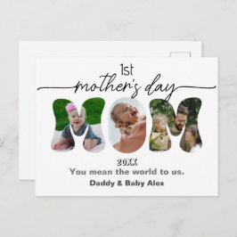Postal First Mother's Day 3 Photos Collage Mom cut out