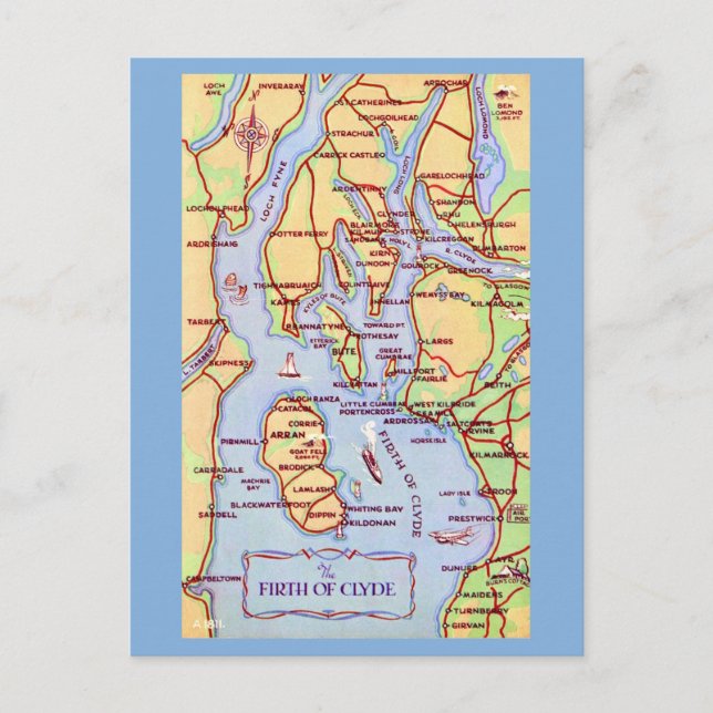 Postal Firth de Clyde de Escocia (Anverso)