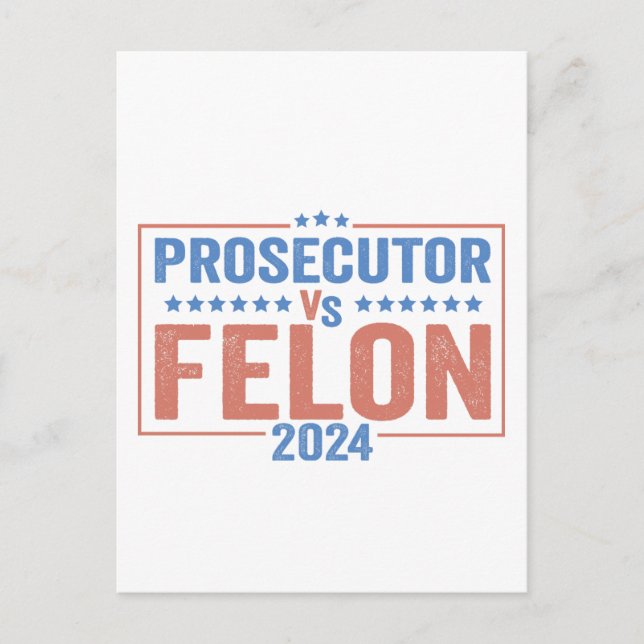 Postal Fiscal Vs Felon Elecciones Estadounidenses 2024 (Anverso)