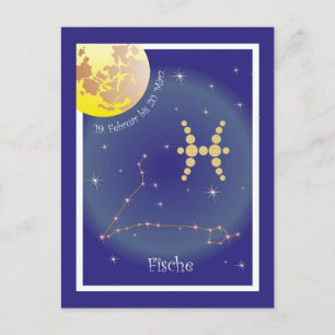 Postal Fische 19. Febrero bis 20. März Postkarte