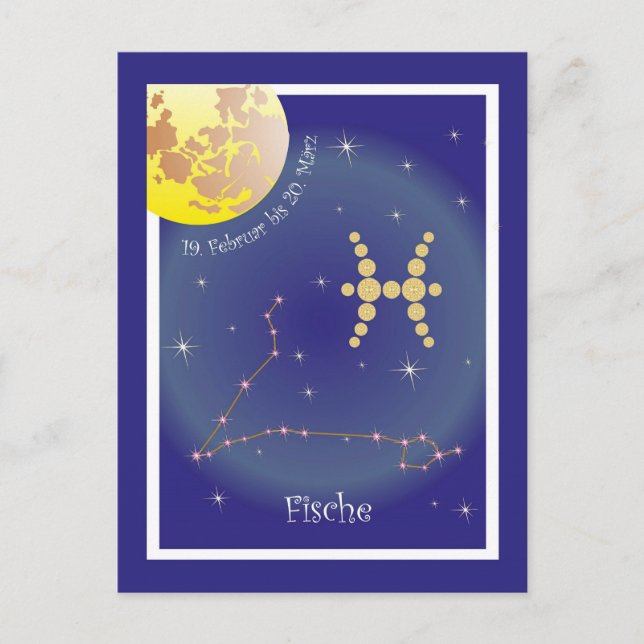 Postal Fische 19. Febrero bis 20. März Postkarte (Anverso)
