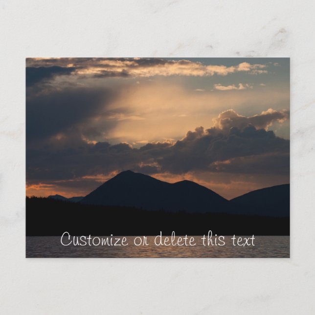 Postal Fish Lake Sunset; ¡Personalizable (Anverso)