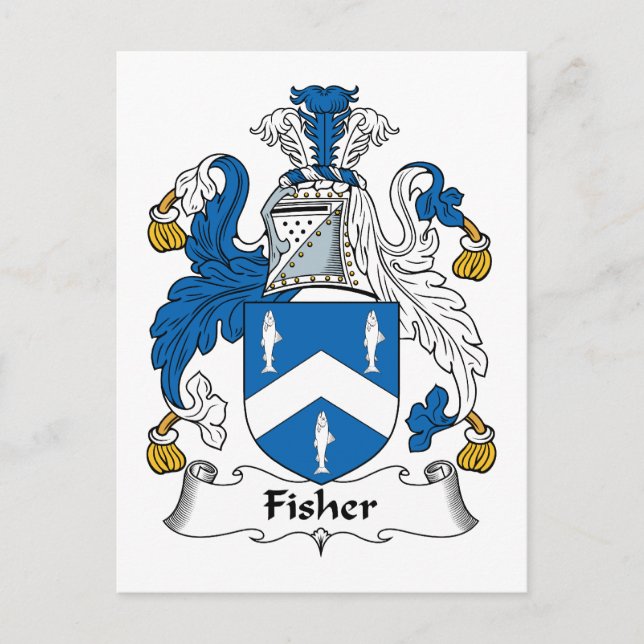Postal Fisher Family Crest (Anverso)